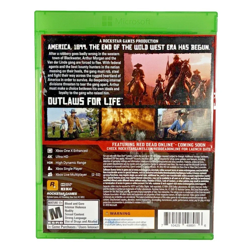 Red Dead Redemption II Microsoft Xbox One 2018 Rockstar Games Tested